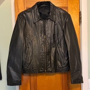 Vintage Black Leather Jacket